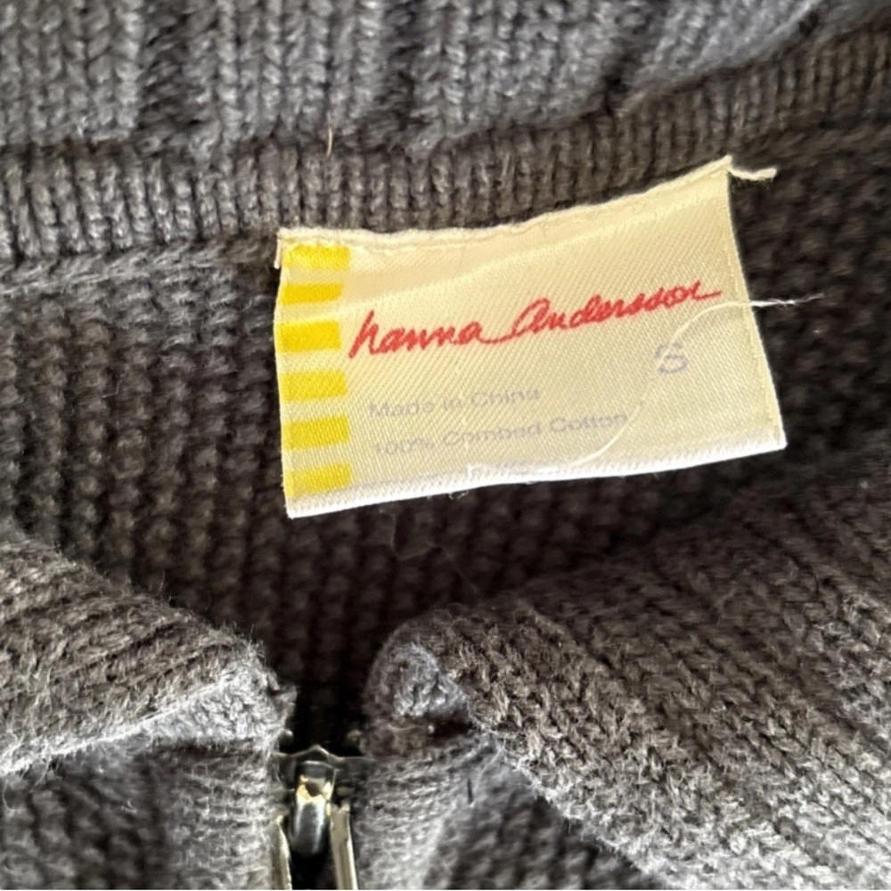 Hanna Andersson Winona Full Zip Knit Cardigan Sweater Gray Women’s Small - Picture 4 of 8